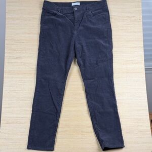 Loft Modern Skinny Charcoal Grey Corduroy pants Size 12